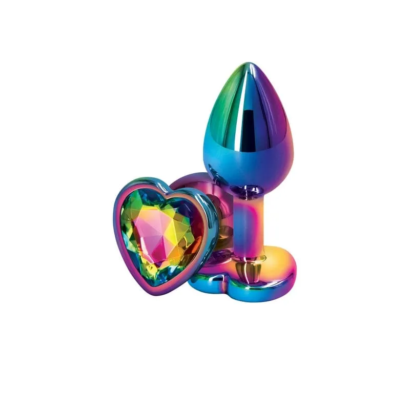 NS Novelties Rear Assets Multicolor Heart Small Plug