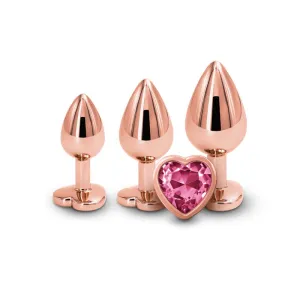 NS Novelties Rear Assets Rose Gold Anal Kit Pink Heart