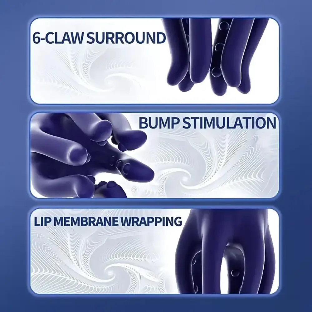 Octopus Sex Toy Auto Male Masturbator with Barbel Tentacles Particles