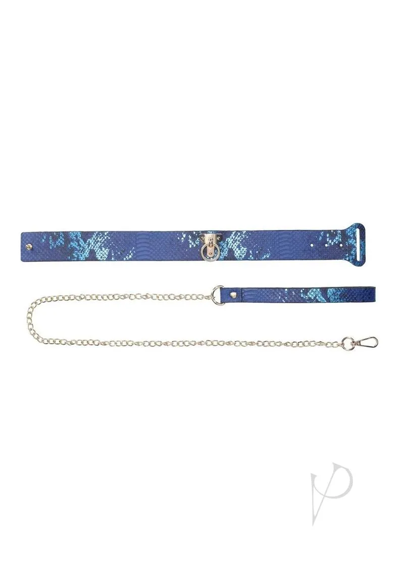Ouch Florence Coll Collar Leash Blu