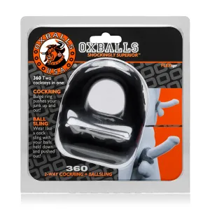OxBalls 360. Cockring & Ballsling. Black