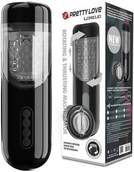 Pretty Love Lorelei AUTO Masturbator Thrusting Rotating Vibrating Talk Sex Toy