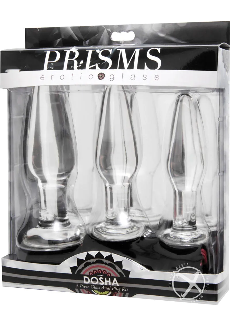 Prisms Dosha 3 Piece Glass Anal Plug Kit