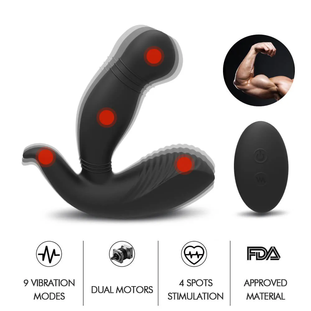 Prostate Massager Mute Remote Control Butt Plug