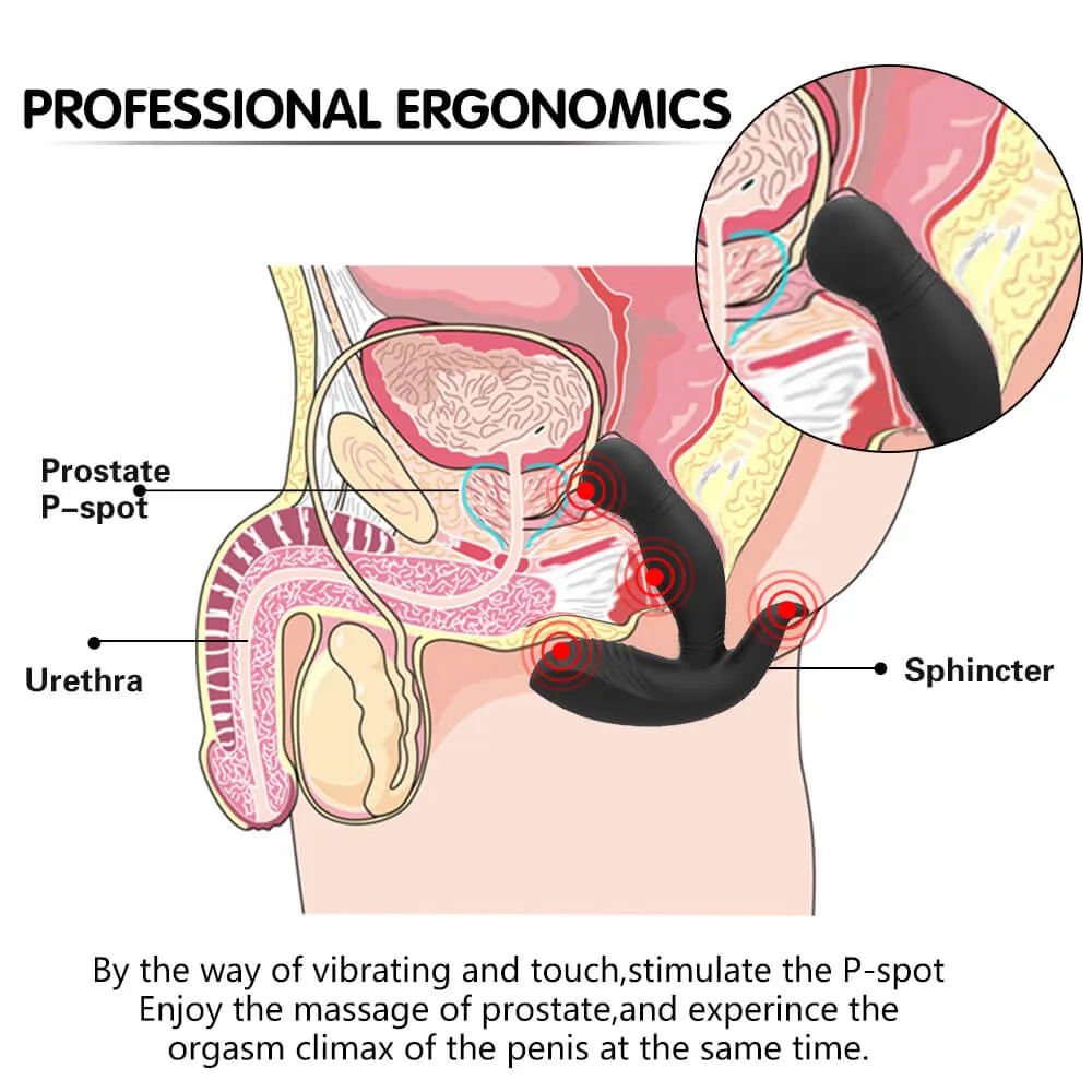 Prostate Massager Mute Remote Control Butt Plug