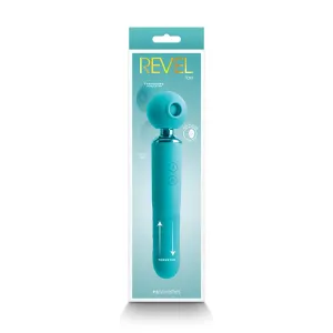 Revel Fae Thrusting & Throbbing Stimulator with Air Pulse Teal