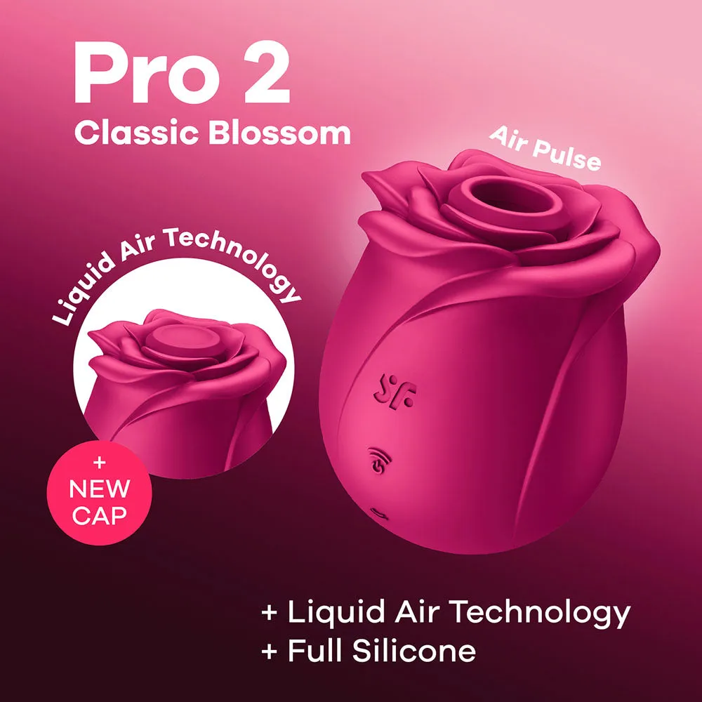 Satisfyer Pro 2 Classic Blossom Rose Clitoral Stimulator Air Vibrator Sex Toy