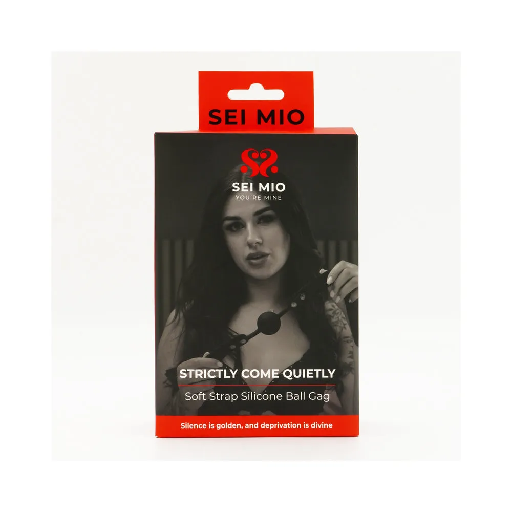 SEI MIO Strictly Come Quietly Soft Strap Silicone Ball Gag