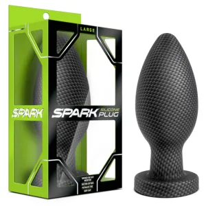 Spark Silicone Anal Plug Large Carbon Fiber