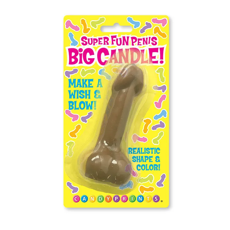Super Fun Big Penis Candle. Brown