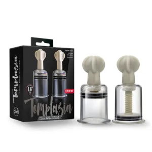 Temptasia Clit and Nipple Twist Suckers 2-Piece Set Large Clear