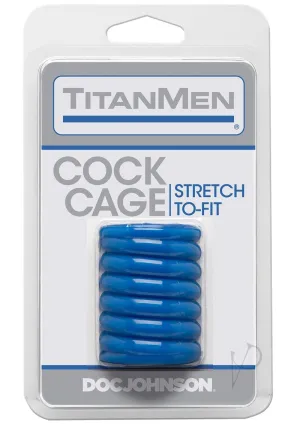 Titanmen Cock Cage Blue