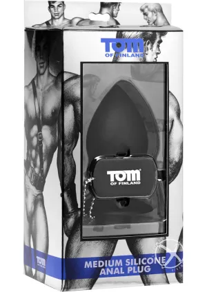 Tof Medium Silicone Anal Plug Black