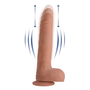 Vibrating & Thrusting Remote Control Silicone Dildo